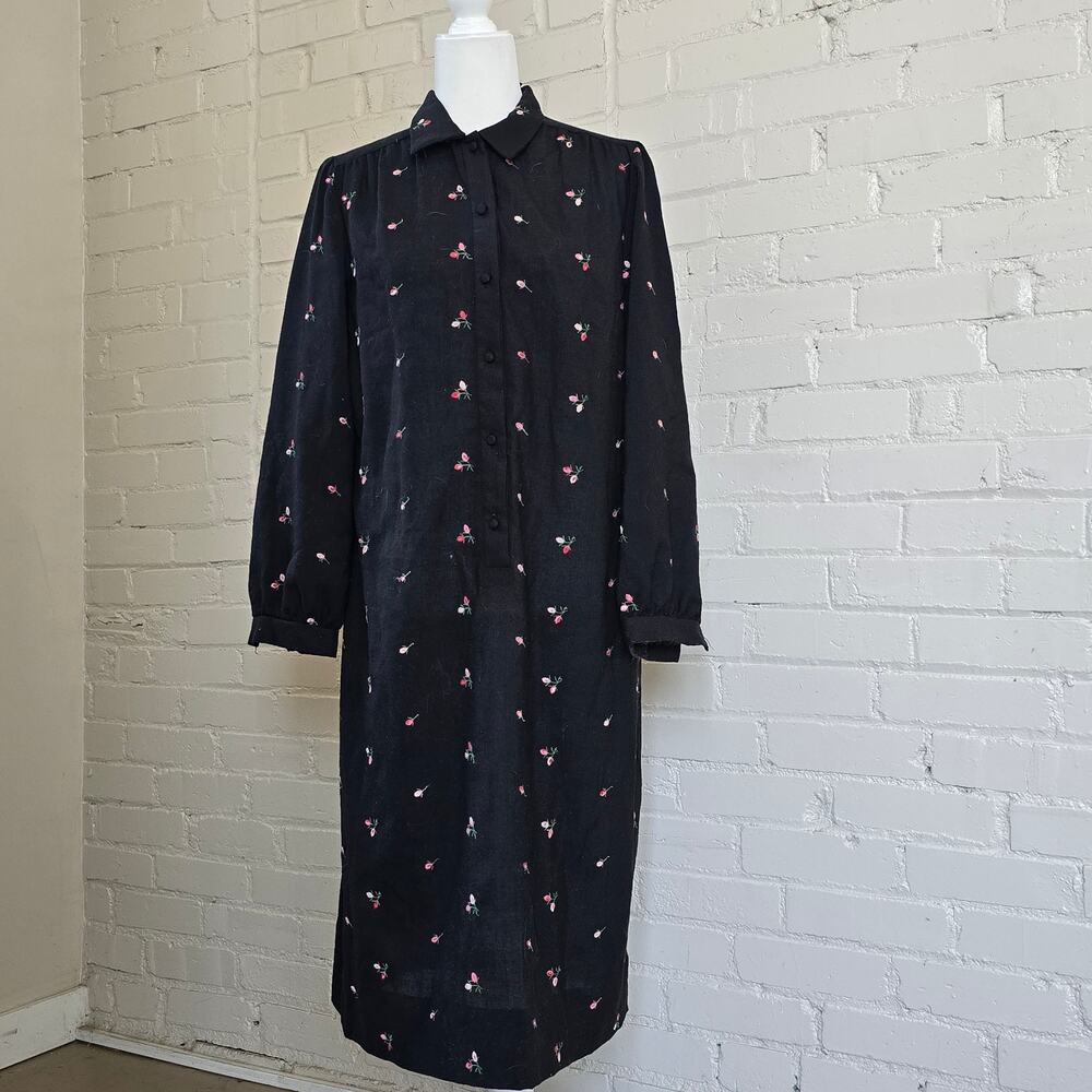 ​Vintage 1970s Talbots Jamison Boutique Floral Dress | Preppy Cottagecore Midi